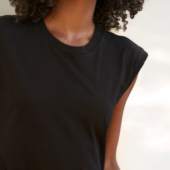 Frank & Eileen black cotton jersey Cory Vintage Muscle Tee Maxi Dress - Large - Picture 4 of 5